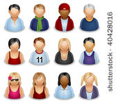 set of icons representing people
