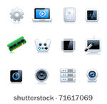 computer icon set
