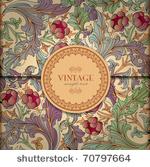 floral background with vintage...