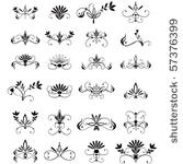 vector large set of floral...