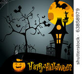 vector cute halloween...
