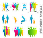 vector set of colored abstract...