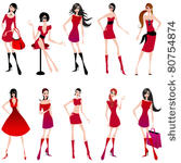 vector set of hand drawn style...