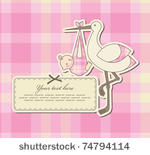 baby girl announcement card....