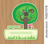 cute ecology banner. vector...