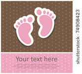 baby girl announcement card....