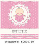 baby girl announcement card....