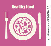 healthy food icon. vector...