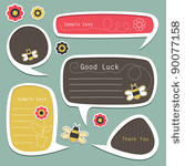 set of cute text frames. vector ...