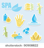 spa icons set. vector...