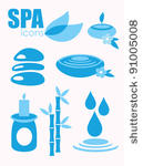 spa icons set. vector...
