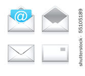 set vector e mail icon
