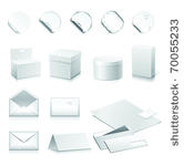set of vector white paper  ...