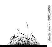 growing grass silhouettes ...