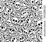 seamless pattern with skulls ...