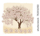 vector design with a blooming...