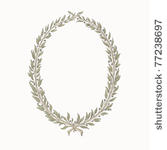 vector laurel wreath   frame ...