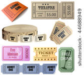 vector set of tickets and...