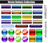 glossy web buttons vector...