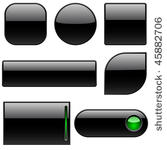 blank black plastic buttons for ...