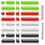glossy web buttons of different ...