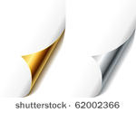 curled golden and silver page...
