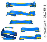 vector set of gorgeous blue...