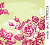 floral background with roses