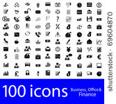 100 icons business  office  ...