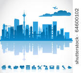 vector city background with...
