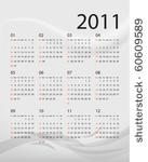 2011 calendar with grey...