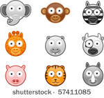 vector set of animal icons 1