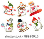 cartoon snowman