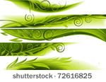 five floral banners