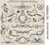 vector set  calligraphic design ...