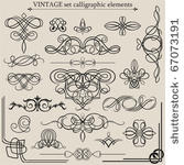 vector set  calligraphic design ...