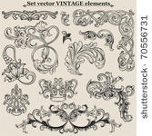 ornate set vintage elements