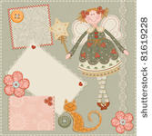 scrap card vintage design