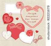 scrap card  vintage heart...