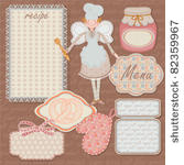 scrap card  vintage food design ...