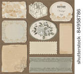 set of the old torn paper ...