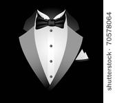 illustration of tuxedo with bow ...