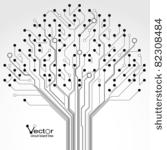 circuit board pattern in the...