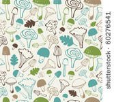 autumn mushroom pattern