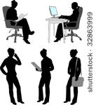 silhouettes of businesswoman  ...
