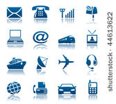telecom   transportation icons