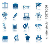 science   education icon set