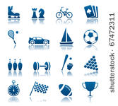 sport and hobby icon set