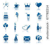 celebrate icon set
