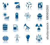 energy and resource icon set